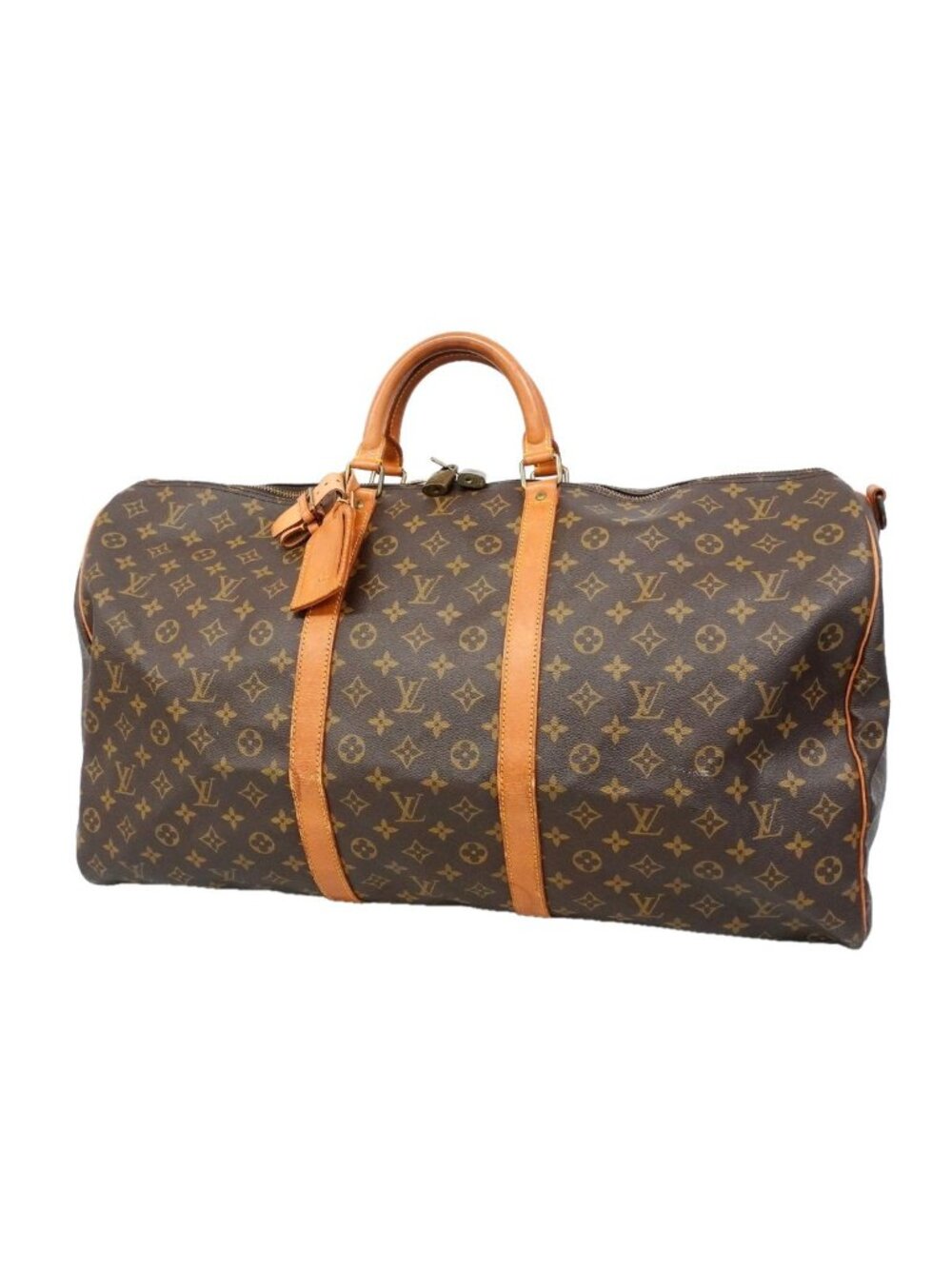 Louis Vuitton Boston Bag Monogram Keepall Bandouliere 60 Brown